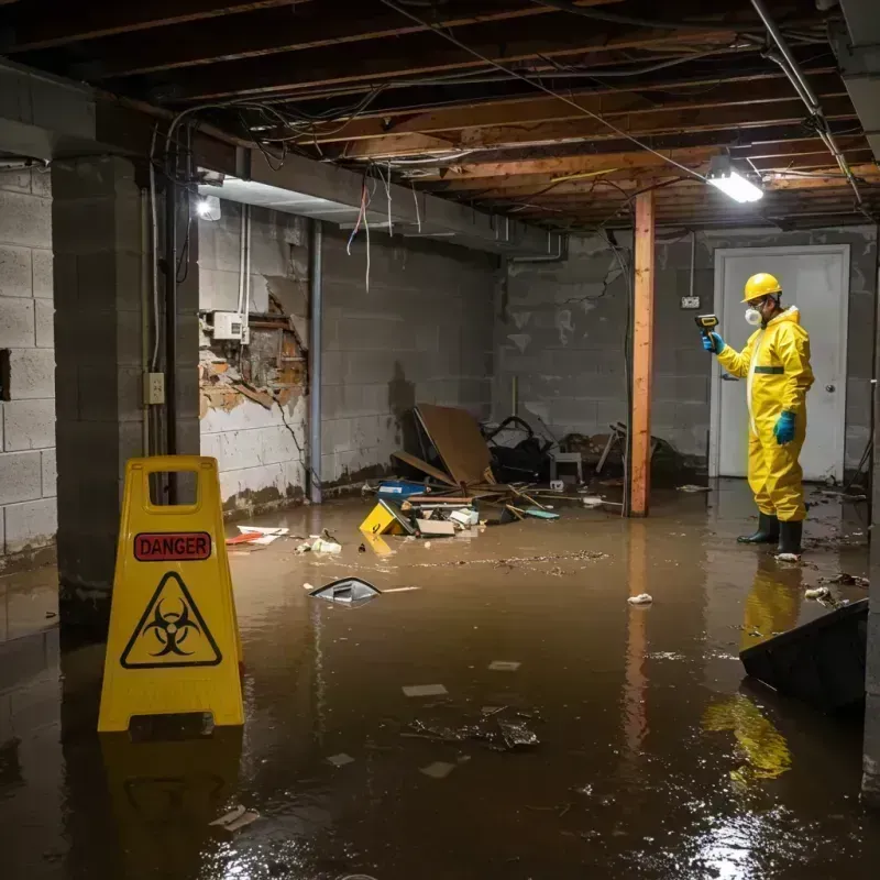 Flooded Basement Electrical Hazard in Powell County, KY Property